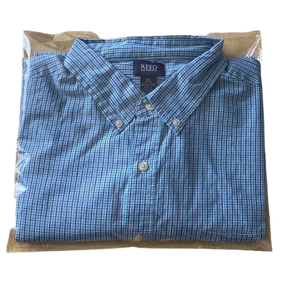 REED EDWARD-MENS SHORT SLEEVE BUTTON FRONT-SIZE  XL - Picture 1 of 5